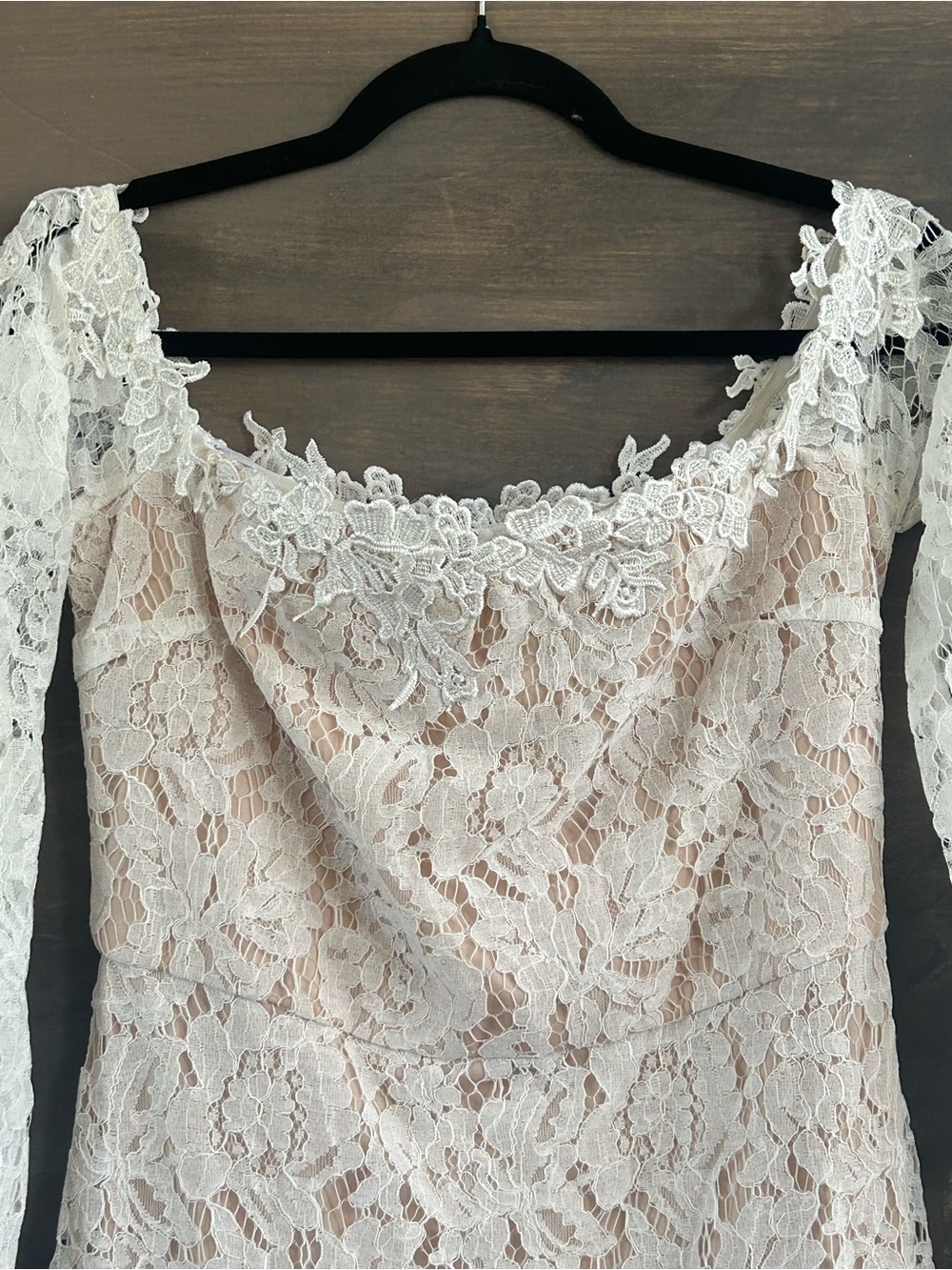 NWT Lulus Romance Dreamer White Lace Off-the-Shoulder Maxi Dress - Picture 7 of 12